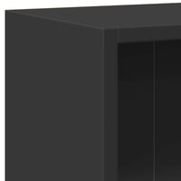 Libreria Nera 60x24x76 cm in Legno Multistrato 800856