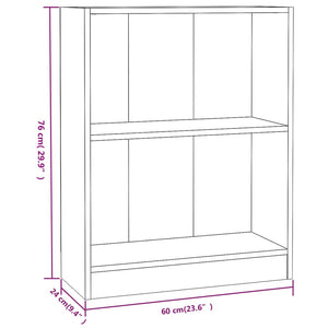 Libreria Rovere Sonoma 60x24x74,5 cm in Legno Multistrato 800858