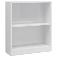 Libreria Bianco Lucido 60x24x74,5 cm in Legno Multistrato 800861