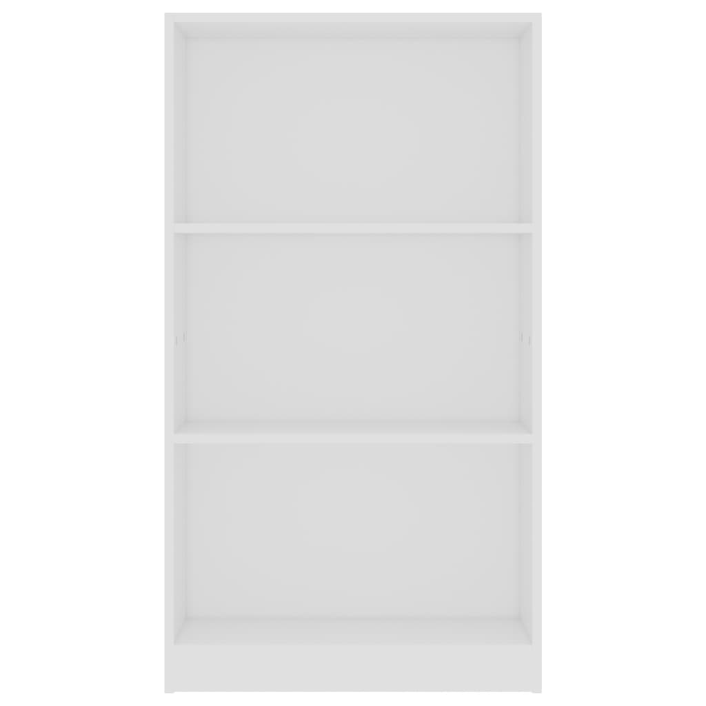 Libreria a 3 Ripiani Bianca 60x24x109 cm in Legno Multistrato cod mxl 7814