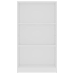 Libreria a 3 Ripiani Bianca 60x24x109 cm in Legno Multistrato cod mxl 7814