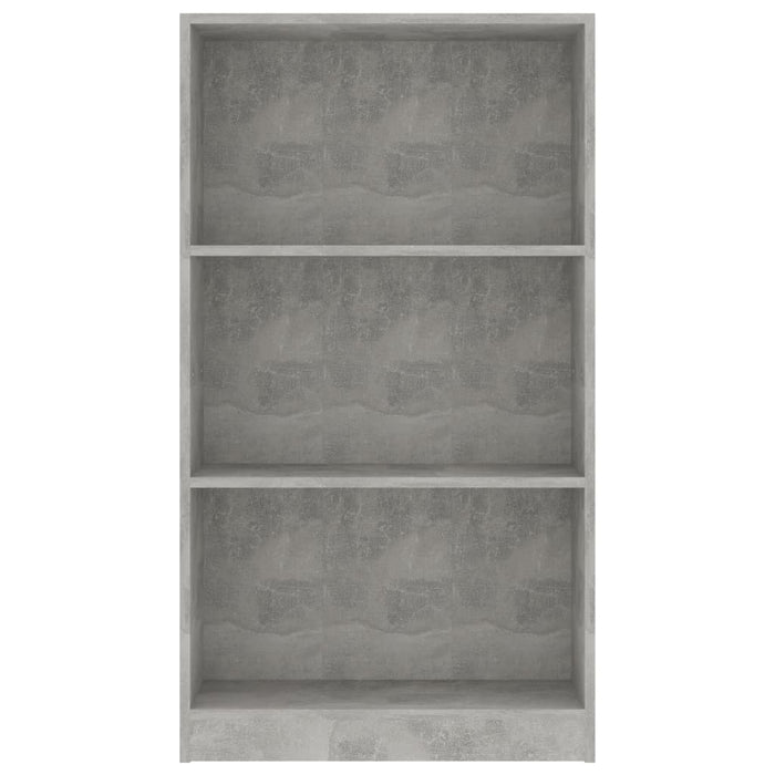 Libreria a 3 Ripiani Cemento 60x24x109 cm in Legno Multistrato cod mxl 18036