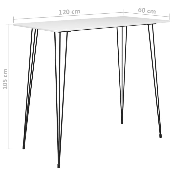 Tavolo da Bar Bianco 120x60x105 cm 248144