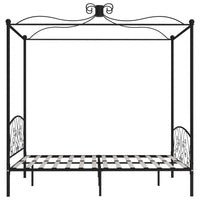 Letto a Baldacchino Nero in Metallo 160x200 cm cod mxl 59950