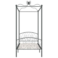 Letto a Baldacchino Grigio in Metallo 100x200 cm cod mxl 56835