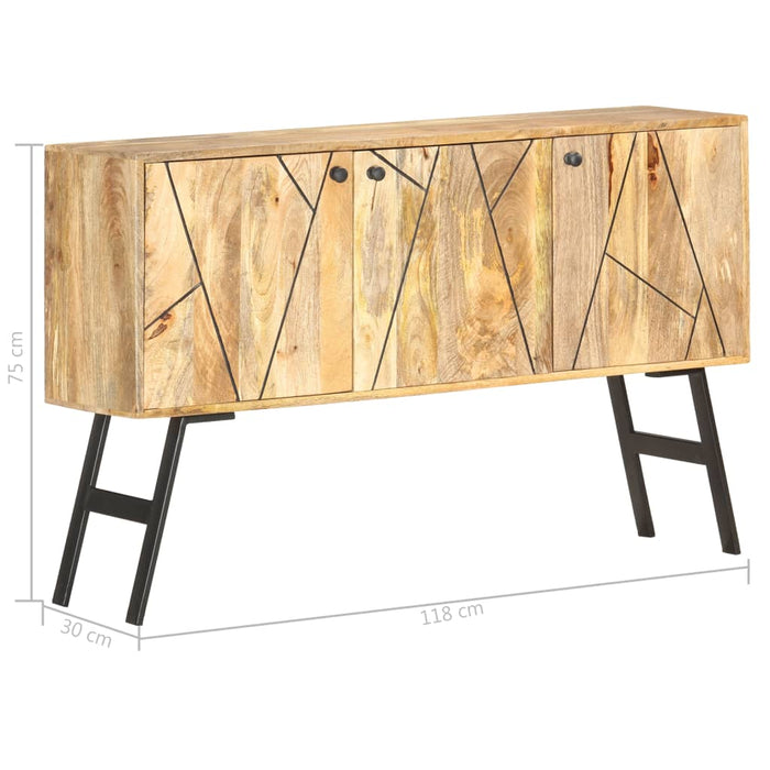 Credenza 118x30x75 cm in Legno Massello di Mango cod mxl 20681