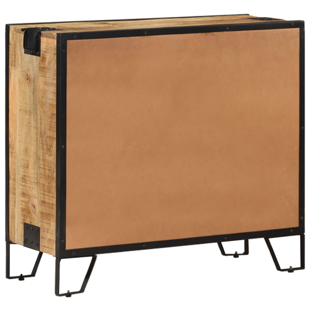 Credenza 80x31x71 cm in Legno Massello di Mango Grezzo cod mxl 61281