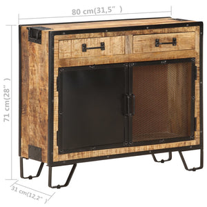 Credenza 80x31x71 cm in Legno Massello di Mango Grezzo cod mxl 61281