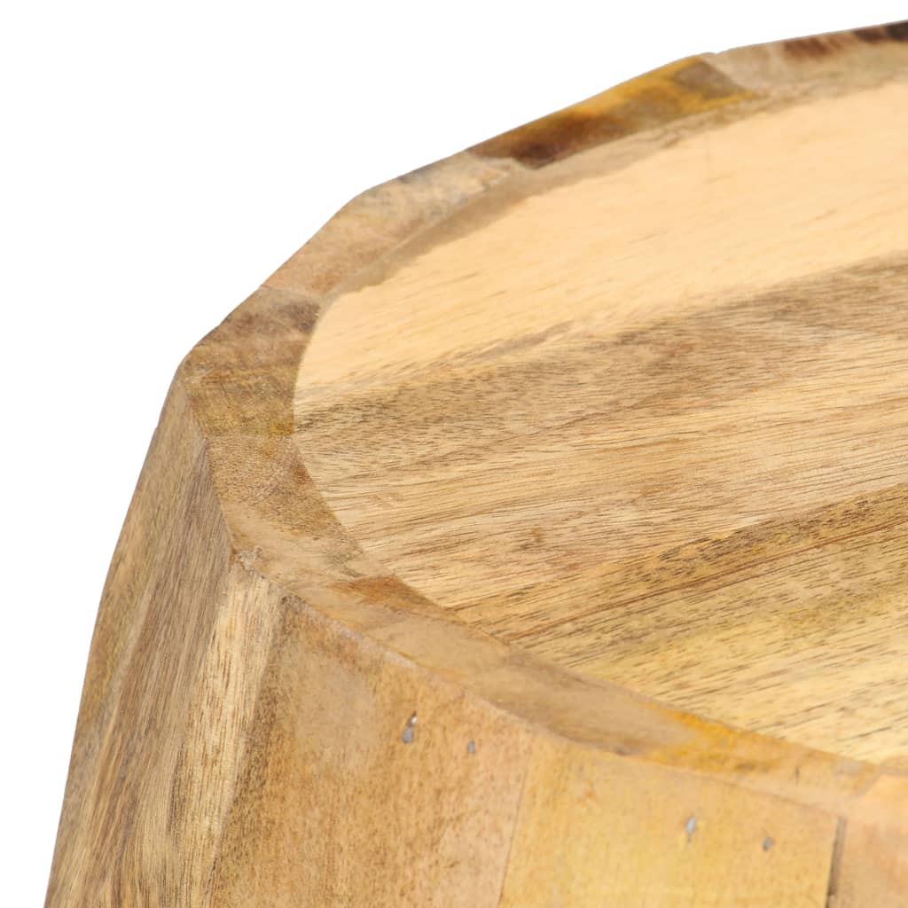 Sgabello a Forma di Tamburo in Legno Massello di Mango cod mxl 64758