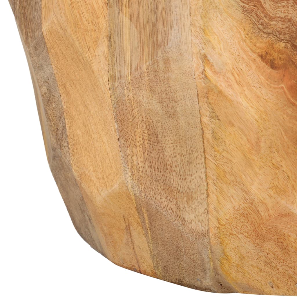 Sgabello a Forma di Tamburo in Legno Massello di Mango cod mxl 64758