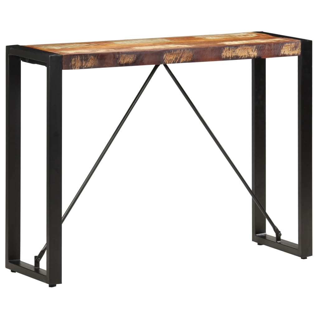 Tavolo Consolle 110x35x76 cm in Legno Massello di Recupero