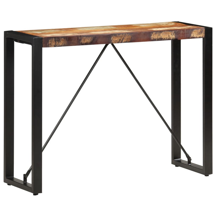 Tavolo Consolle 110x35x76 cm in Legno Massello di Recupero