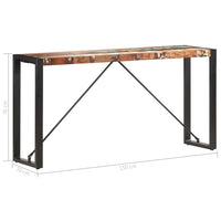 Tavolo Consolle 150x35x76 cm in Legno Massello di Recupero cod mxl 54916