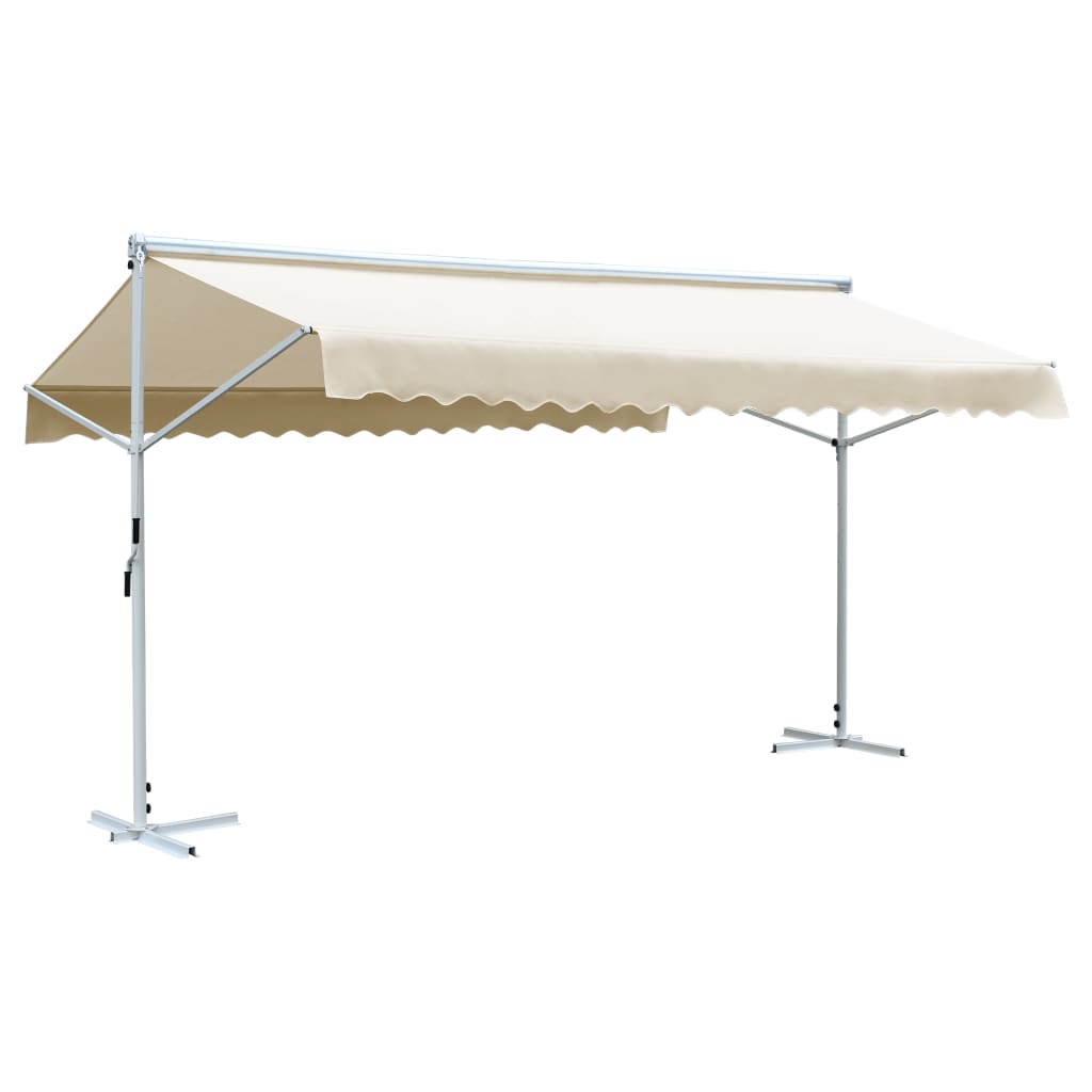 Tenda Parasole con Piedistallo 600x300 cm Crema cod mxl 55386