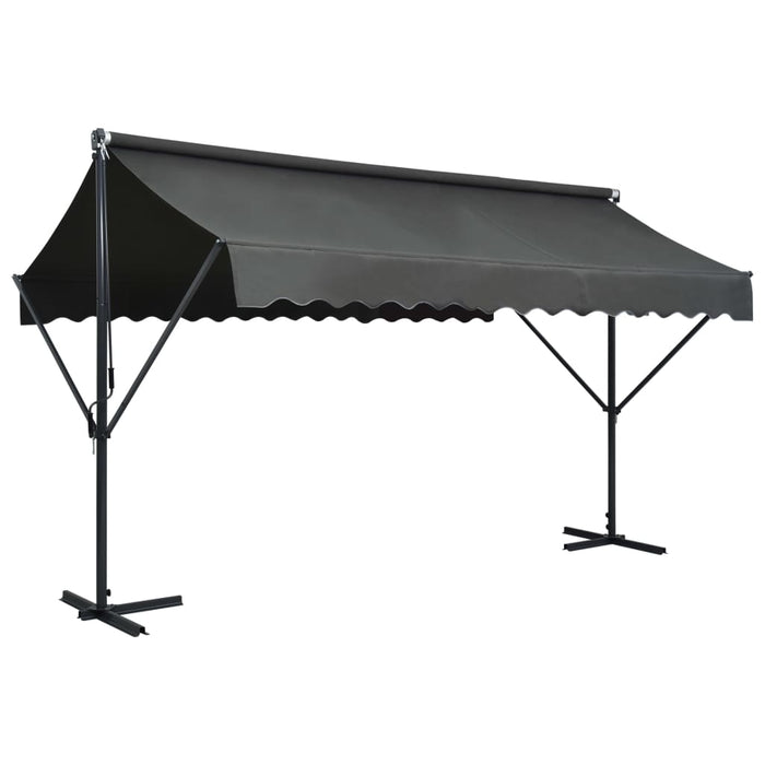 Tenda Parasole con Piedistallo 400x300 cm Antracite cod mxl 64029