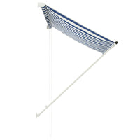 Tenda da Sole Retrattile 100x150 cm Blu e Bianco 145889