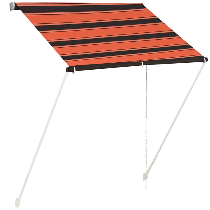 Tenda da Sole Retrattile 150x150 cm Arancione e Marrone cod mxl 20034