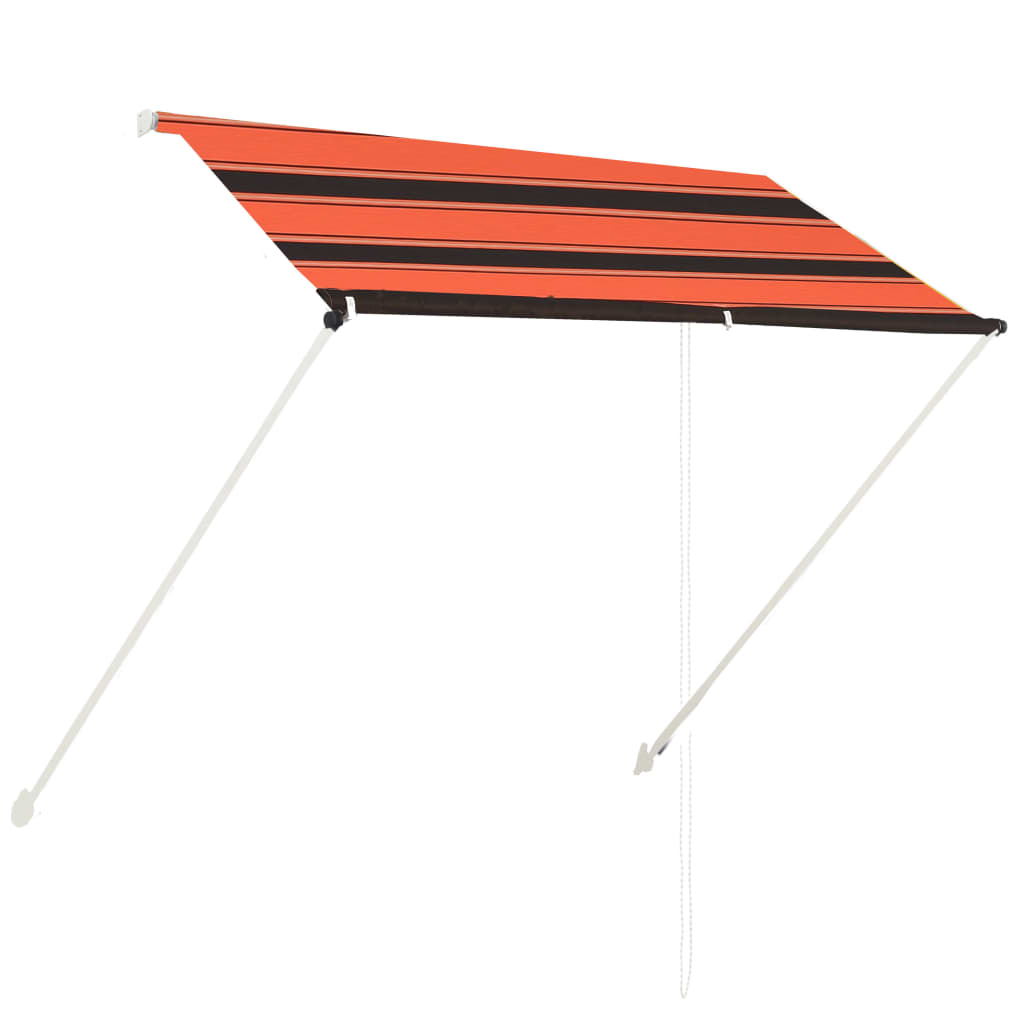 Tenda da Sole Retrattile 200x150 cm Arancione e Marrone