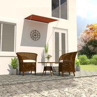 Tenda da Sole Retrattile 200x150 cm Arancione e Marrone