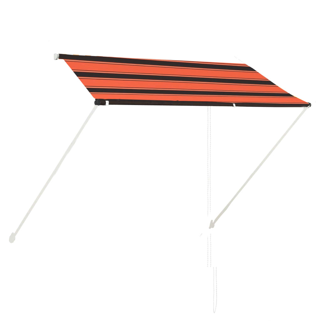 Tenda da Sole Retrattile 250x150 cm Arancione e Marrone