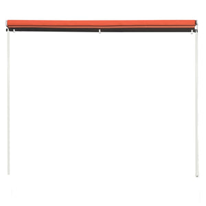 Tenda da Sole Retrattile 250x150 cm Arancione e Marrone 145896