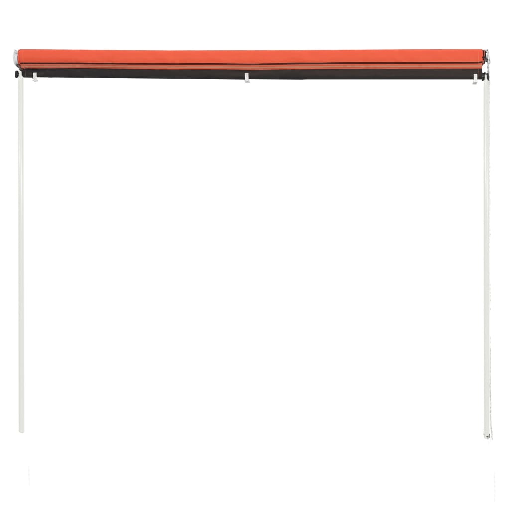 Tenda da Sole Retrattile 300x150 cm Arancione e Marrone 145897