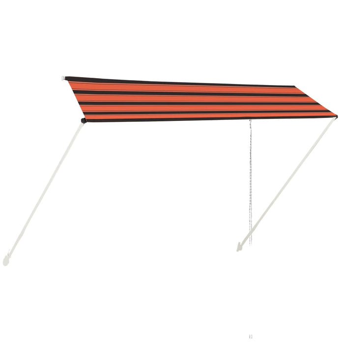 Tenda da Sole Retrattile 300x150 cm Arancione e Marrone 145898