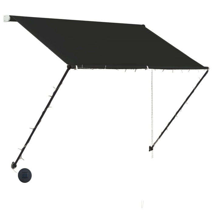 Tenda da Sole Retrattile con LED 150x150 cm Antracite 145915