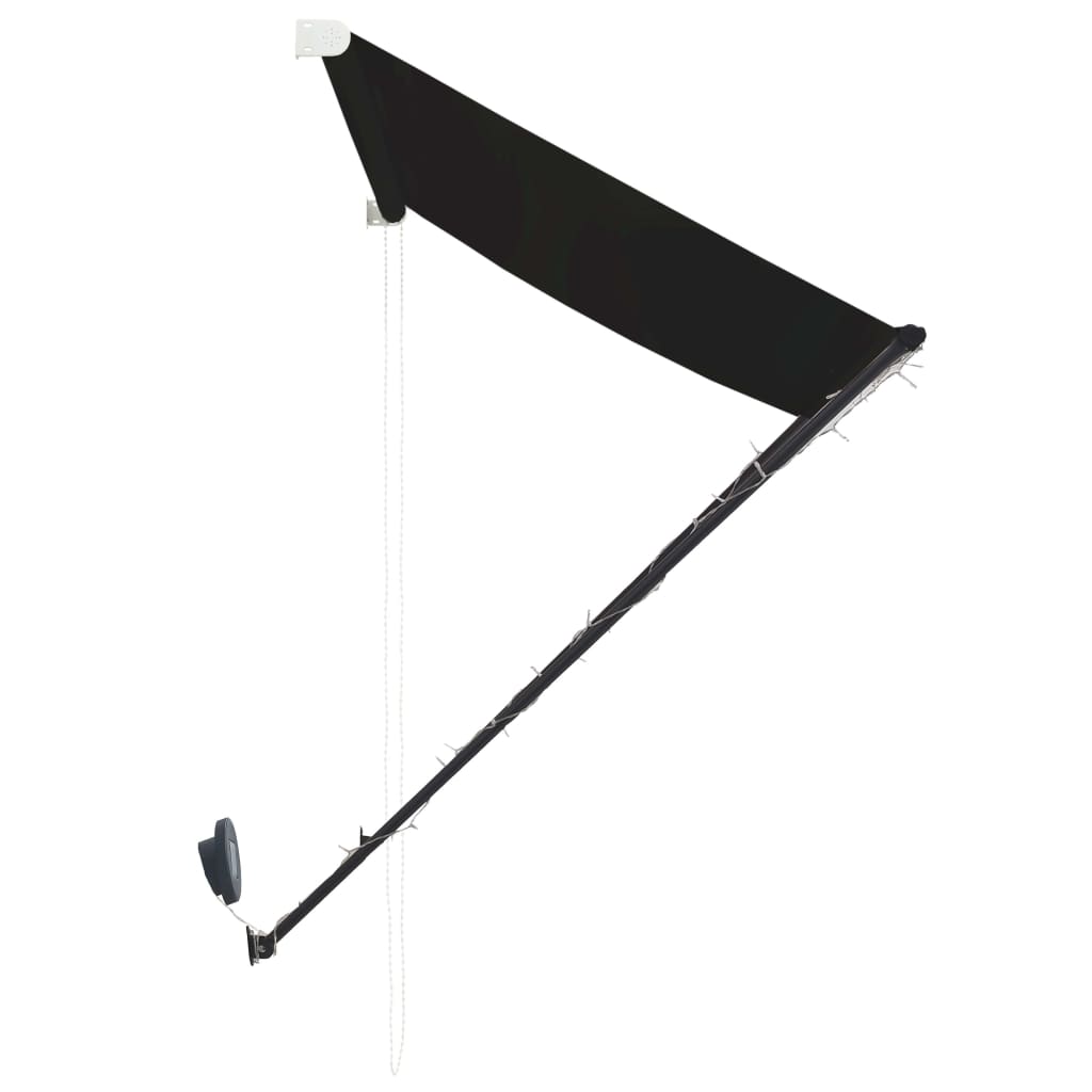 Tenda da Sole Retrattile con LED 150x150 cm Antracite 145915