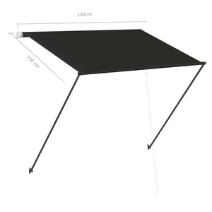 Tenda da Sole Retrattile con LED 150x150 cm Antracite cod mxl 12310