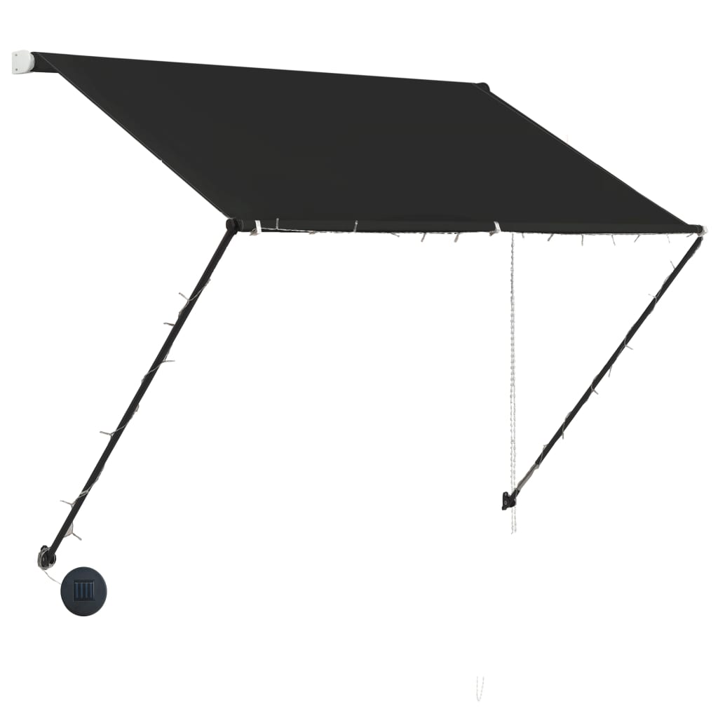 Tenda da Sole Retrattile con LED 200x150 cm Antracite cod mxl 12545