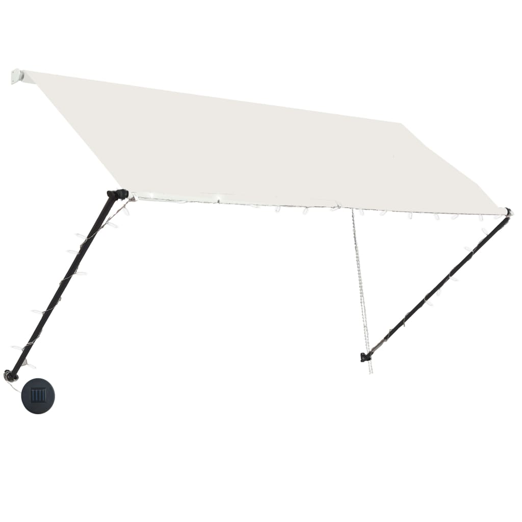 Tenda da Sole Retrattile con LED 250x150 cm Crema 145924