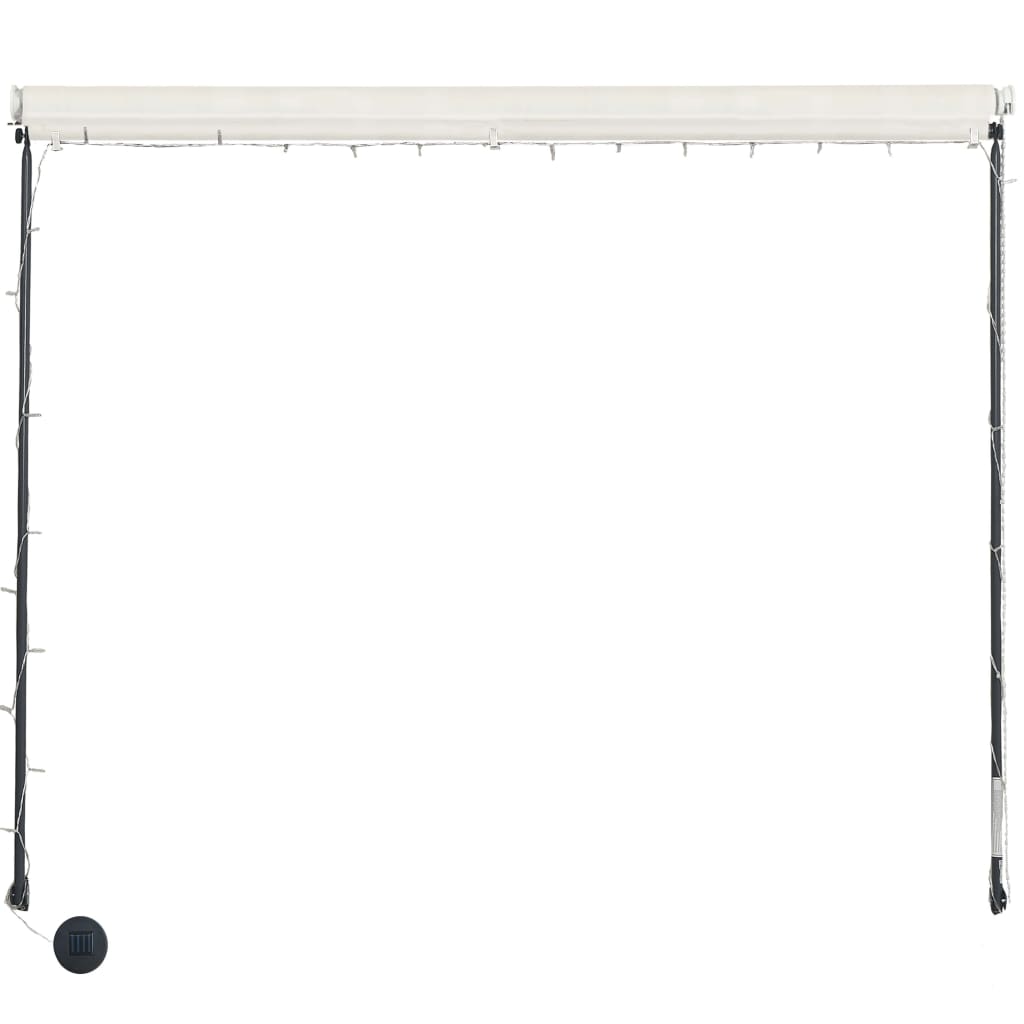 Tenda da Sole Retrattile con LED 250x150 cm Crema cod mxl 13349