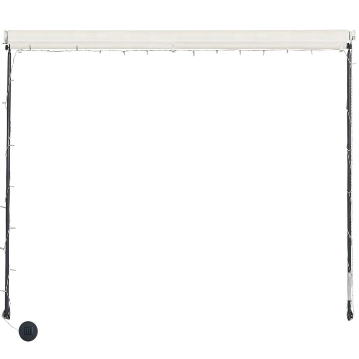 Tenda da Sole Retrattile con LED 250x150 cm Crema cod mxl 13349