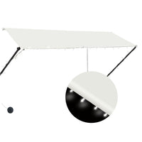 Tenda da Sole Retrattile con LED 300x150 cm Crema 145925