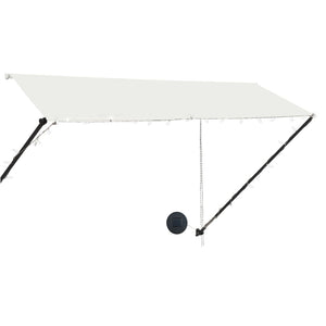 Tenda da Sole Retrattile con LED 300x150 cm Crema 145925