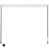 Tenda da Sole Retrattile con LED 300x150 cm Crema 145925