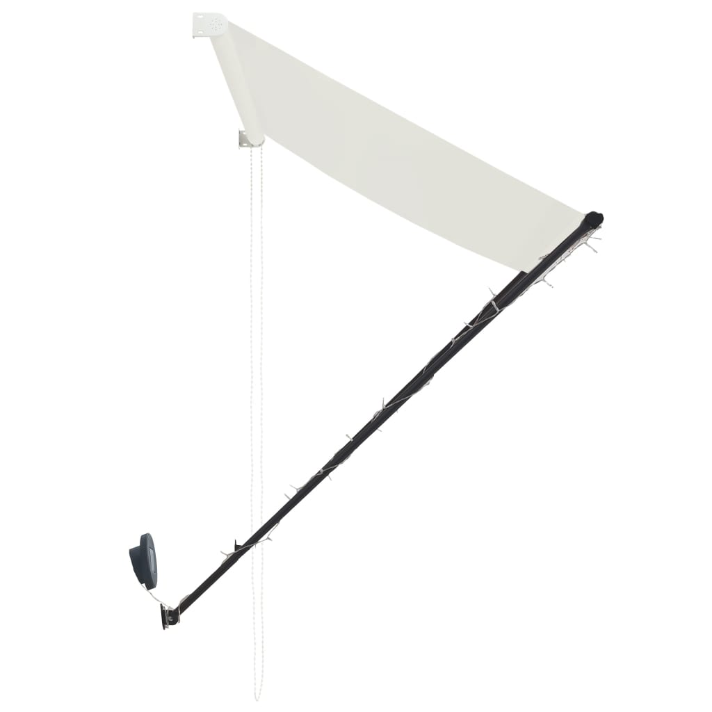 Tenda da Sole Retrattile con LED 300x150 cm Crema 145925