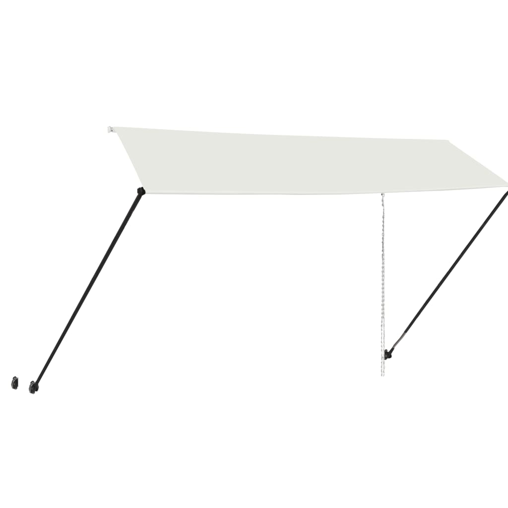 Tenda da Sole Retrattile con LED 350x150 cm Crema 145926