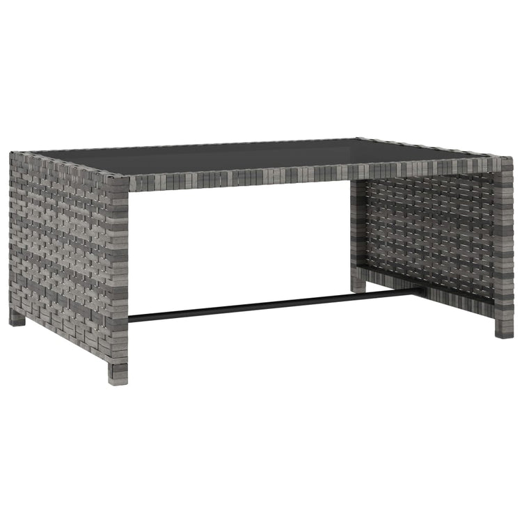 Lettini Prendisole 2 pz con Tavolo in Polyrattan Grigio cod mxl 20609