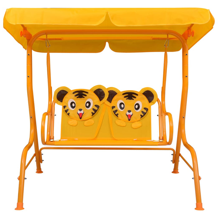 Dondolo a Panchina per Bambini Giallo 115x75x110 cm in Tessuto cod mxl 43169