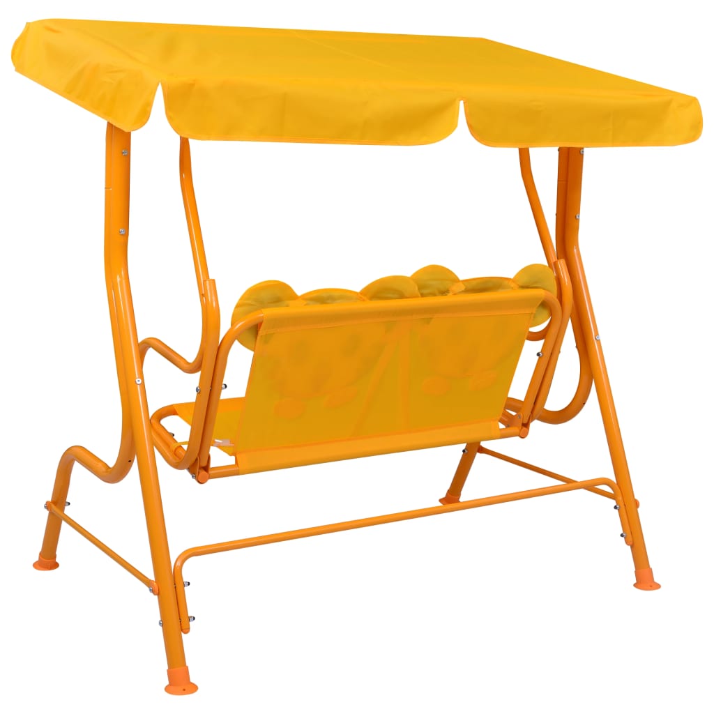 Dondolo a Panchina per Bambini Giallo 115x75x110 cm in Tessuto cod mxl 43169