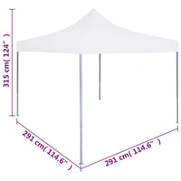 Gazebo Professionale Pieghevole 3x3m Acciaio Bianco cod mxl 66047