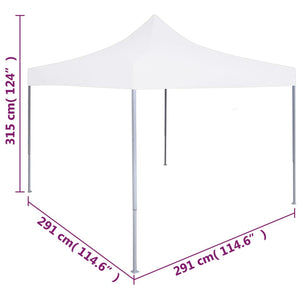 Gazebo Professionale Pieghevole 3x3m Acciaio Bianco cod mxl 66047