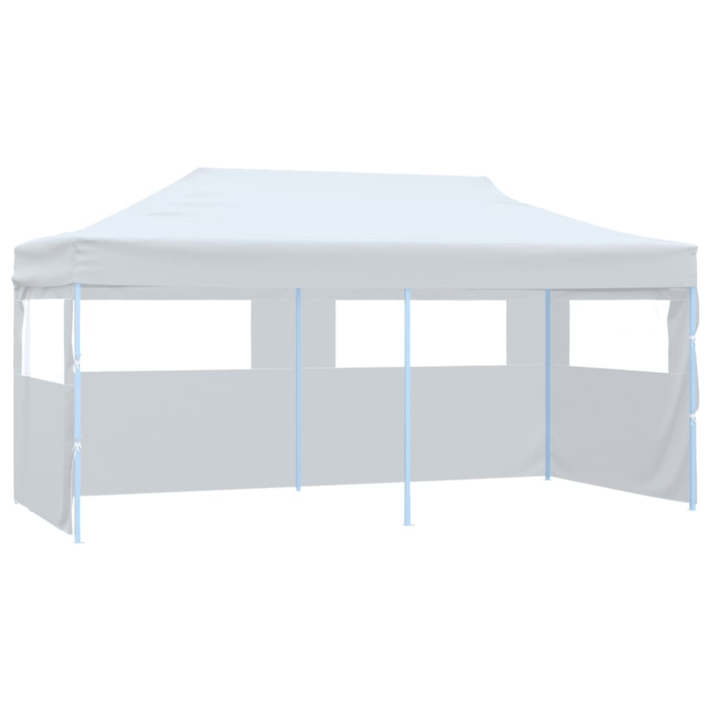 Tenda Pieghevole Pop-Up con Pareti Laterali 3x6m Acciaio Bianco cod mxl 66345