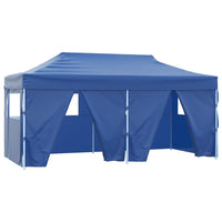 Gazebo Pieghevole con 4 Pareti 3x6m Acciaio Blu cod mxl 66157