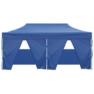 Gazebo Pieghevole con 4 Pareti 3x6m Acciaio Blu cod mxl 66157