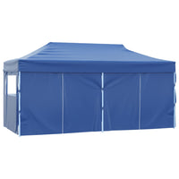 Gazebo Pieghevole con 4 Pareti 3x6m Acciaio Blu cod mxl 66157