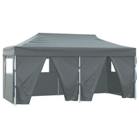 Gazebo Pieghevole con 4 Pareti 3x6m Acciaio Antracite cod mxl 66264