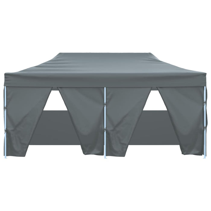 Gazebo Pieghevole con 4 Pareti 3x6m Acciaio Antracite cod mxl 66264